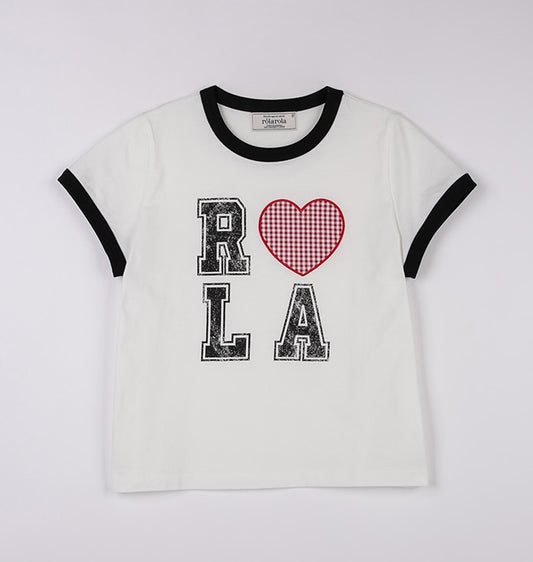 Rolarola - I Love Rola Patchwork Ringer T-Shirt