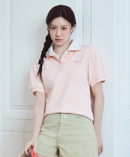 MARITHÉ FRANÇOIS GIRBAUD - Pique Puff Sleeve Tee