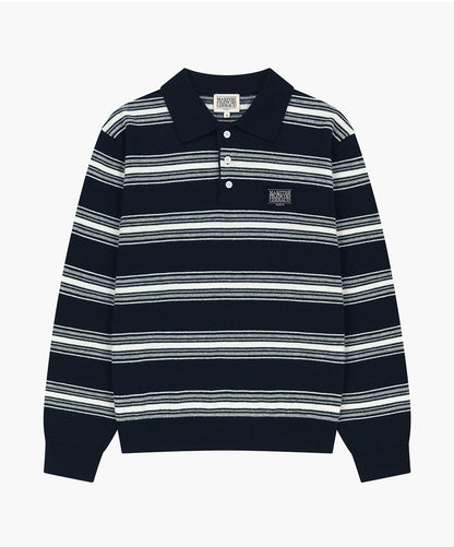 MARITHÉ FRANÇOIS GIRBAUD - Small Classic Logo Multi Stripe Polo Knit