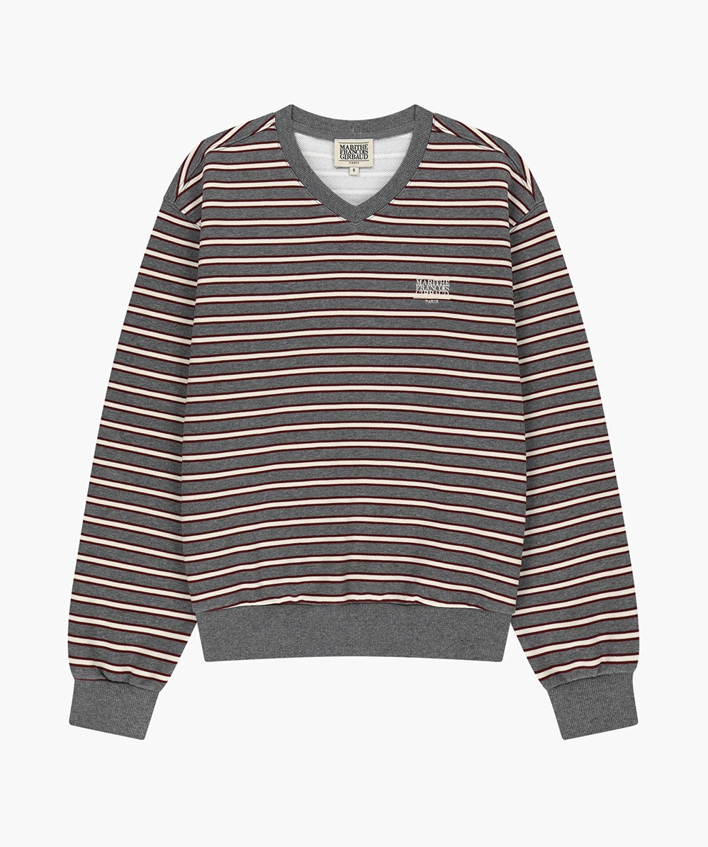 MARITHÉ FRANÇOIS GIRBAUD - Small Classic Logo V Neck Balloon Sweatshirt