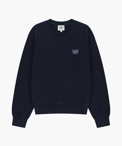 MARITHÉ FRANÇOIS GIRBAUD - Small Classic Logo V Neck Balloon Sweatshirt