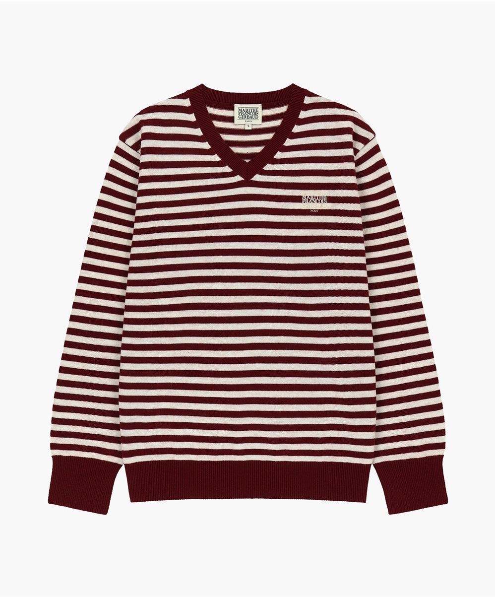 MARITHÉ FRANÇOIS GIRBAUD - Small Classic Logo V-Neck Knit