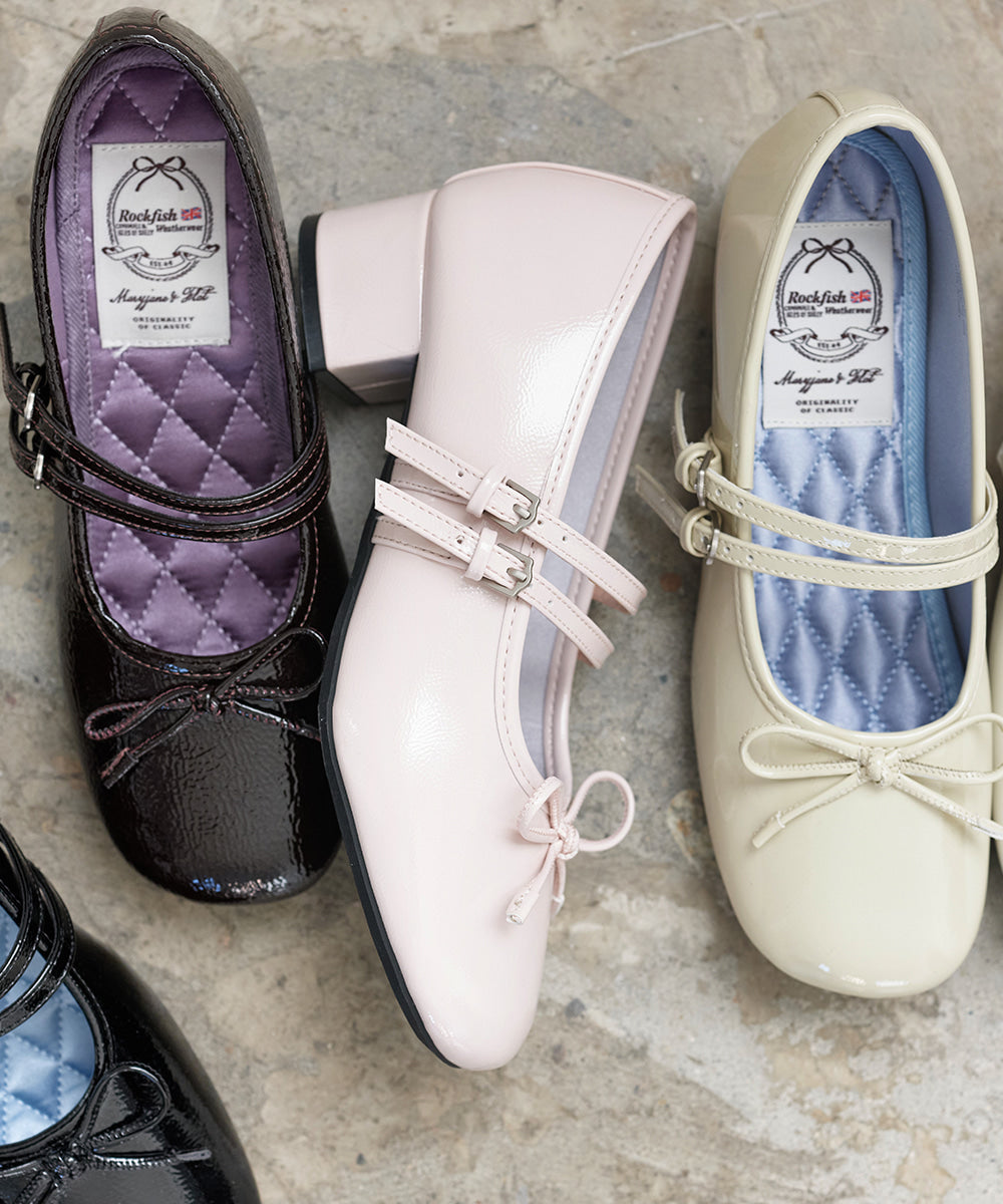 Rockfish Weatherwear - Square Toe Two Strap Mary Janes (4CM)