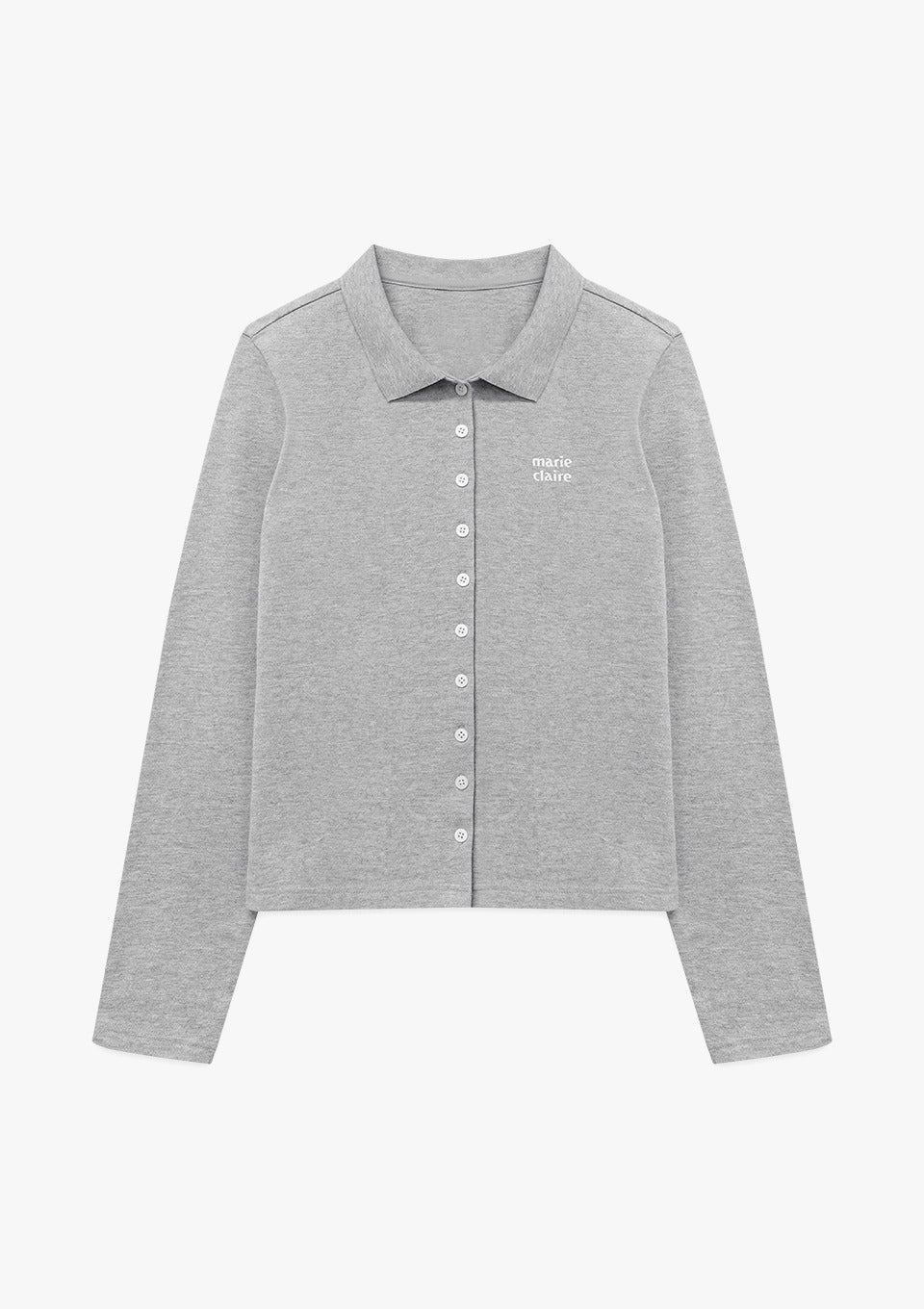 Marie Claire - Button Pique Polo Long Sleeve