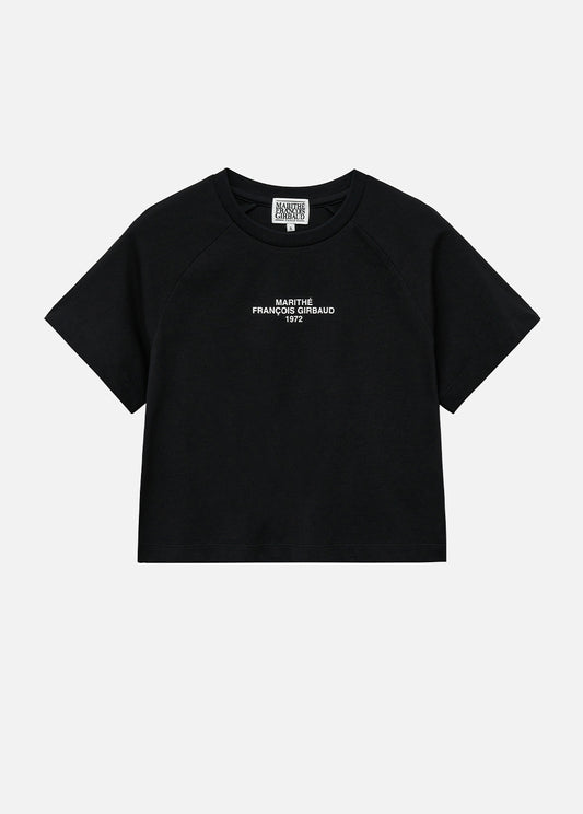 MARITHE FRANCOIS GIRBAUD - W Lettering Logo Crop Tee